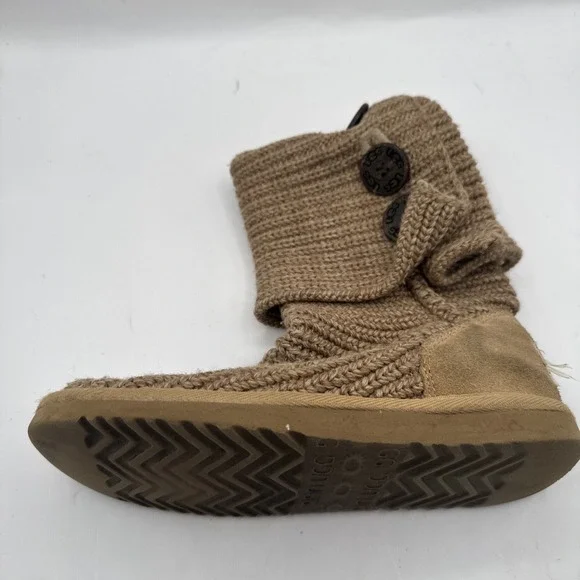 UGG Classic Knit Cardy MId Calf to Tall Boots Gray Style 5819 Size 5 Tan Camel - Picture 11 of 14